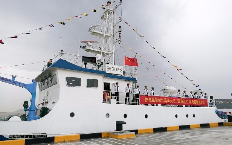 我公司为浙江海洋大学“浙渔科2”科考船提供的船载气象站通过验收